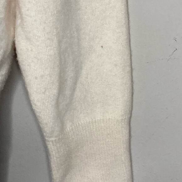 Sandro Women's Bridget Knit V-Neck Sweater In Ivory Wool Cashmere Size 1 / Small - Picture 9 of 16